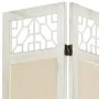 Biombo divisor de 4 paneles de tela color crema 140x165 cm de vidaXL, Divisores de ambientes - Ref: Foro24-338559, Precio: 72...