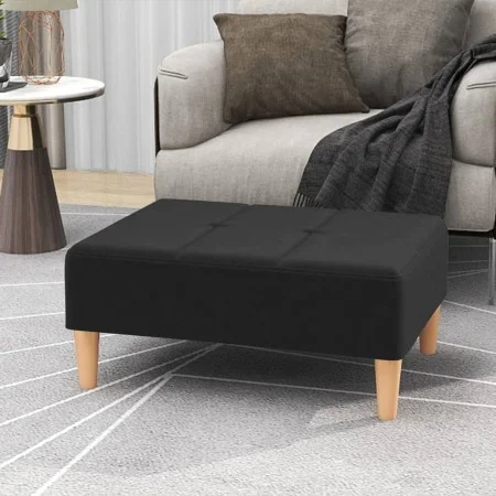 Reposapiés de tela negro 78x56x32 cm de vidaXL, Otomanas - Ref: Foro24-337747, Precio: 81,31 €, Descuento: %