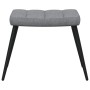 Silla de relajación con reposapiés tela gris claro en Sillones | Comprar online en Foru.es