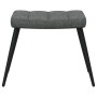 Sillón de relax con taburete tela gris oscuro en Sillones | Comprar online en Foru.es