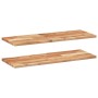Estante flotante 2 uds madera acacia acabado aceite 80x30x2 cm en Estanterías | Comprar online en Foru.es