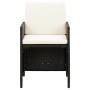 Conjunto de silla de jardín y taburete 4 piezas negra ratán PE de vidaXL, Sillas de jardín - Ref: Foro24-316751, Precio: 170,...