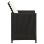 Conjunto de silla de jardín y taburete 4 piezas negra ratán PE de vidaXL, Sillas de jardín - Ref: Foro24-316751, Precio: 168,...