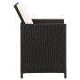 Conjunto de silla de jardín y taburete 4 piezas negra ratán PE de vidaXL, Sillas de jardín - Ref: Foro24-316751, Precio: 170,...