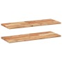 Estante flotante 2 uds madera acacia acabado aceite 100x30x2 cm en Estanterías | Comprar online en Foru.es