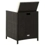 Conjunto de silla de jardín y taburete 4 piezas negra ratán PE de vidaXL, Sillas de jardín - Ref: Foro24-316751, Precio: 168,...