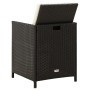 Conjunto de silla de jardín y taburete 4 piezas negra ratán PE de vidaXL, Sillas de jardín - Ref: Foro24-316751, Precio: 170,...