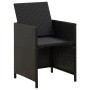 Conjunto de silla de jardín y taburete 4 piezas negra ratán PE de vidaXL, Sillas de jardín - Ref: Foro24-316751, Precio: 170,...