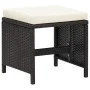 Conjunto de silla de jardín y taburete 4 piezas negra ratán PE de vidaXL, Sillas de jardín - Ref: Foro24-316751, Precio: 168,...
