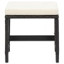 Conjunto de silla de jardín y taburete 4 piezas negra ratán PE de vidaXL, Sillas de jardín - Ref: Foro24-316751, Precio: 170,...