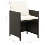 Conjunto de silla de jardín y taburete 4 piezas negra ratán PE de vidaXL, Sillas de jardín - Ref: Foro24-316751, Precio: 168,...