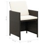 Conjunto de silla de jardín y taburete 4 piezas negra ratán PE de vidaXL, Sillas de jardín - Ref: Foro24-316751, Precio: 170,...