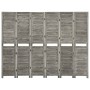 Biombo de 6 paneles de madera maciza gris 214x166 cm de vidaXL, Divisores de ambientes - Ref: Foro24-338577, Precio: 126,60 €...