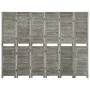 Biombo de 6 paneles de madera maciza gris 214x166 cm de vidaXL, Divisores de ambientes - Ref: Foro24-338577, Precio: 125,44 €...