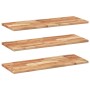 Estante flotante 3 uds madera acacia acabado aceite 100x30x2 cm en Estanterías | Comprar online en Foru.es