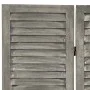 Biombo de 6 paneles de madera maciza gris 214x166 cm de vidaXL, Divisores de ambientes - Ref: Foro24-338577, Precio: 125,44 €...