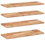 Estante flotante 4 uds madera acacia acabado aceite 100x30x2 cm en Estanterías | Comprar online en Foru.es