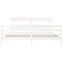 Estructura de cama con cabecero madera maciza blanco 200x200 cm de vidaXL, Camas y somieres - Ref: Foro24-3195112, Precio: 15...