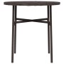 Mesita de centro de ratán sintético marrón 45 cm de vidaXL, Mesas de jardín - Ref: Foro24-317175, Precio: 27,06 €, Descuento: %