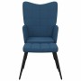 Sillón de relax con reposapiés tela azul en Sillones | Comprar online en Foru.es