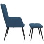 Sillón de relax con reposapiés tela azul en Sillones | Comprar online en Foru.es