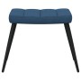 Sillón de relax con reposapiés tela azul en Sillones | Comprar online en Foru.es
