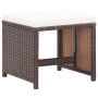 Taburetes de jardín 4 uds con cojines ratán sintético marrón de vidaXL, Sillas de jardín - Ref: Foro24-316778, Precio: 88,43 ...