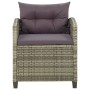 Sillón de jardín con cojines ratán sintético gris de vidaXL, Sillas de jardín - Ref: Foro24-316872, Precio: 128,94 €, Descuen...