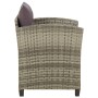 Sillón de jardín con cojines ratán sintético gris de vidaXL, Sillas de jardín - Ref: Foro24-316872, Precio: 128,94 €, Descuen...