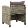 Sillón de jardín con cojines ratán sintético gris de vidaXL, Sillas de jardín - Ref: Foro24-316872, Precio: 128,94 €, Descuen...