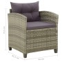 Sillón de jardín con cojines ratán sintético gris de vidaXL, Sillas de jardín - Ref: Foro24-316872, Precio: 128,94 €, Descuen...