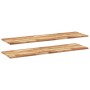 Estante flotante 2 uds madera acacia acabado aceite 120x40x2 cm en Estanterías | Comprar online en Foru.es