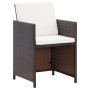 Conjunto de silla de jardín y taburete 4 piezas ratán PE negro de vidaXL, Sillas de jardín - Ref: Foro24-316780, Precio: 128,...
