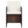 Conjunto de silla de jardín y taburete 4 piezas ratán PE negro de vidaXL, Sillas de jardín - Ref: Foro24-316780, Precio: 128,...