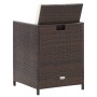 Conjunto de silla de jardín y taburete 4 piezas ratán PE negro de vidaXL, Sillas de jardín - Ref: Foro24-316780, Precio: 128,...