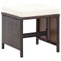 Conjunto de silla de jardín y taburete 4 piezas ratán PE negro de vidaXL, Sillas de jardín - Ref: Foro24-316780, Precio: 128,...