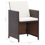 Conjunto de silla de jardín y taburete 4 piezas ratán PE negro de vidaXL, Sillas de jardín - Ref: Foro24-316780, Precio: 128,...