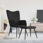 Sillón de relax con reposapiés tela negro en Sillones | Comprar online en Foru.es