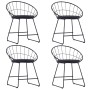 Sillas de comedor asientos de cuero sintético 4 uds acero negro en Sillas de comedor | Comprar online en Foru.es