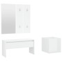 Set de muebles de recibidor madera contrachapada blanco brillo de vidaXL, Armarios roperos - Ref: Foro24-3082059, Precio: 113...
