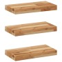 Estantes flotantes 3 uds madera acacia acabado aceite 60x20x4cm en Estanterías | Comprar online en Foru.es