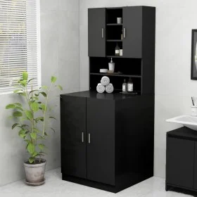 Black washing machine cabinet by vidaXL, Accessories for washing machines and dryers - Ref: Foro24-3082009, Price: 135,48 €, ...