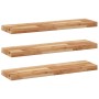 Estante flotante 3 uds madera acacia acabado aceite 100x20x4 cm en Estanterías | Comprar online en Foru.es