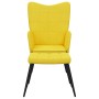 Sillón de relax con reposapiés tela amarillo mostaza en Sillones | Comprar online en Foru.es