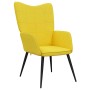 Sillón de relax con reposapiés tela amarillo mostaza en Sillones | Comprar online en Foru.es