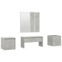 Juego de muebles recibidor madera contrachapada gris hormigón de vidaXL, Armarios roperos - Ref: Foro24-3082066, Precio: 127,...