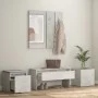 Juego de muebles recibidor madera contrachapada gris hormigón de vidaXL, Armarios roperos - Ref: Foro24-3082066, Precio: 124,...