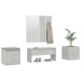 Juego de muebles recibidor madera contrachapada gris hormigón de vidaXL, Armarios roperos - Ref: Foro24-3082066, Precio: 127,...