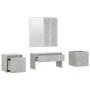 Juego de muebles recibidor madera contrachapada gris hormigón de vidaXL, Armarios roperos - Ref: Foro24-3082066, Precio: 124,...