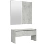 Juego de muebles recibidor madera contrachapada gris hormigón de vidaXL, Armarios roperos - Ref: Foro24-3082066, Precio: 127,...